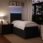 vidaXL Sommier à lattes de lit avec matelas Noir 90x200 cm Velours