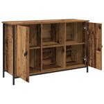 Meuble TV vidaXL Artisan Chêne 101x35x65 cm en Bois d'Ingénierie et Acier