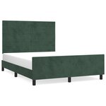 vidaXL Cadre de lit sans matelas vert foncé 140x200 cm velours
