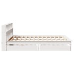 vidaXL Lit bibliothèque sans matelas blanc 160x200 cm bois pin massif