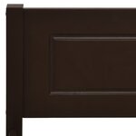 vidaXL Cadre de lit Bois de pin massif Marron foncé 180x200 cm