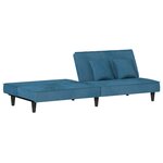 vidaXL Canapé-lit bleu velours