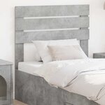 vidaXL Tête de lit Gris béton 100 cm Bois d'ingénierie