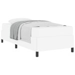 vidaXL Cadre de lit avec matelas Blanc 90 x 200 cm tissu