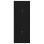 vidaXL Armoire Murale Montage mural 2 Pièces Chêne noir 69 5 x 34 x 90 cm