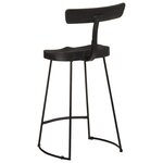 vidaXL Tabourets de bar lot de 2 noir 49x43x88 cm bois manguier massif