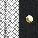 vidaXL Rideaux de porte anti-insectes 2 Pièces et aimants noir 220x110 cm