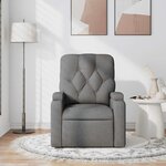 vidaXL Fauteuil de massage inclinable Gris foncé Tissu