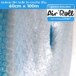 1 rouleau de film bulle d'air largeur 60cm x longueur 100m  - gamme air'roll autocollant