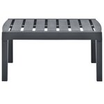 vidaXL Table de jardin Anthracite 78x55x38 cm Plastique