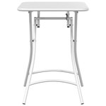 Table de jardin pliable vidaXL Blanche 55x55x73 cm Acier