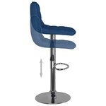 vidaXL Tabourets de bar lot de 2 bleu tissu