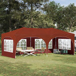 vidaXL Tente de fête pop-up 575 x 288 x 245 cm Terre cuite