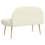 vidaXL Banc rembourré avec dossier Crème 110 x 60 x 76 cm