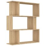 vidaXL Bibliothèque/Séparateur de pièce Chêne sonoma Bois d’ingénierie