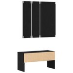 vidaXL Set de meubles de couloir 4 Pièces Chêne noir 80 x 30 5 x 40 cm