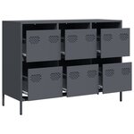 vidaXL Buffet anthracite 101 5x39x73 5 cm acier laminé à froid