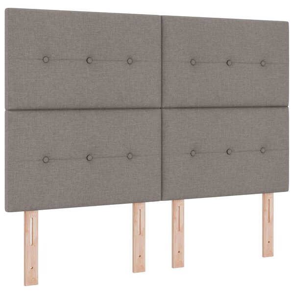 vidaXL Tête de lit LED avec des lumières à LED Taupe 144 cm Polyester