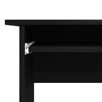 Bureau vidaXL Noir en Chêne 120x140x75 cm en Bois d'ingénierie