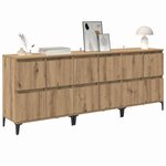 vidaXL Buffets 3 Pièces Chêne artisanal 60 x 35 x 70 cm Bois d'ingénierie
