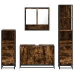 vidaXL Ensemble meubles salle de bain 4 Pièces chêne fumé bois ingénierie