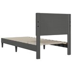 vidaXL Cadre de lit Gris foncé 90 x 200 cm Tissu en velours côtelé