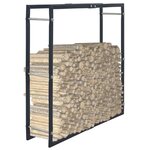 vidaXL Portant de bois de chauffage Noir 100x25x100 cm Acier