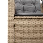 vidaXL Canapé de jardin avec table et coussins en forme de L beige