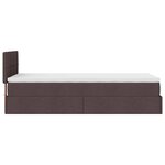 vidaXL Lit ottoman avec matelas marron foncé 90x200 cm tissu