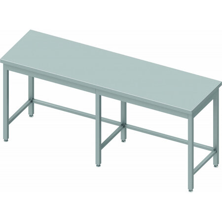 Table inox professionnelle sans rebord - profondeur 600 - stalgast -  - inox2700x600 x600x900mm