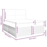 vidaXL Sommier à lattes de lit avec matelas Noir 180x200 cm Tissu