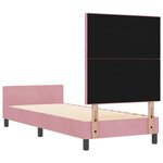 vidaXL Cadre de lit avec tête de lit Rose 80 x 200 cm Velours