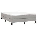vidaXL Sommier à lattes de lit avec matelas Gris clair 140x200cm Tissu