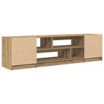 vidaXL Meuble TV chêne artisanal 188 5x41x50 cm bois d'ingénierie
