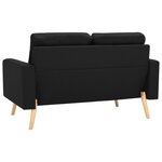 vidaXL Ensemble de canapés 2 Pièces Tissu Noir