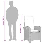 vidaXL Ensemble à manger de jardin et coussins 5 Pièces gris clair rotin