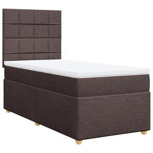 vidaXL Sommier à lattes de lit avec matelas Marron foncé 80x200 cm