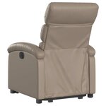 vidaXL Fauteuil inclinable électrique cappuccino similicuir