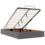 VidaXL Cadre de lit ottoman avec matelas gris 120x200 cm similicuir