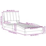 vidaXL Cadre de lit sans matelas taupe 80x200 cm tissu