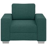 vidaXL Canapé avec coussin Vert foncé 100 x 77 x 82 cm tissu