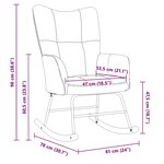 vidaXL Chaise à bascule Jaune moutarde Velours