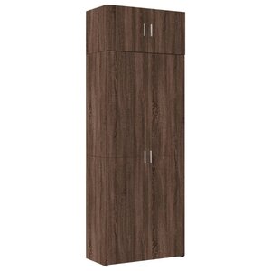 vidaXL Armoire de rangement chêne brun 80x42 5x225cm bois d'ingénierie