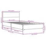 vidaXL Cadre de lit sans matelas noir 100x200 cm