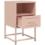 vidaXL Tables de chevet 2 Pièces rose 36x39x60 5 cm acier