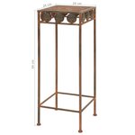 vidaXL Set de supports de plantes 3 Pièces Style vintage Métal rouillé