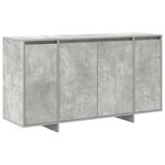 vidaXL Buffet Gris béton 135 x 41 x 75 cm Bois d'ingénierie