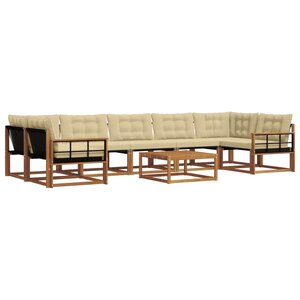 vidaXL Ensemble de canapés d'extérieur 8 Pièces Naturel et Beige
