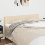 vidaXL Têtes de lit 2 Pièces Crème 100x5x78/88 cm Tissu