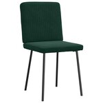 vidaXL Chaises à manger lot de 2 Vert foncé Velours